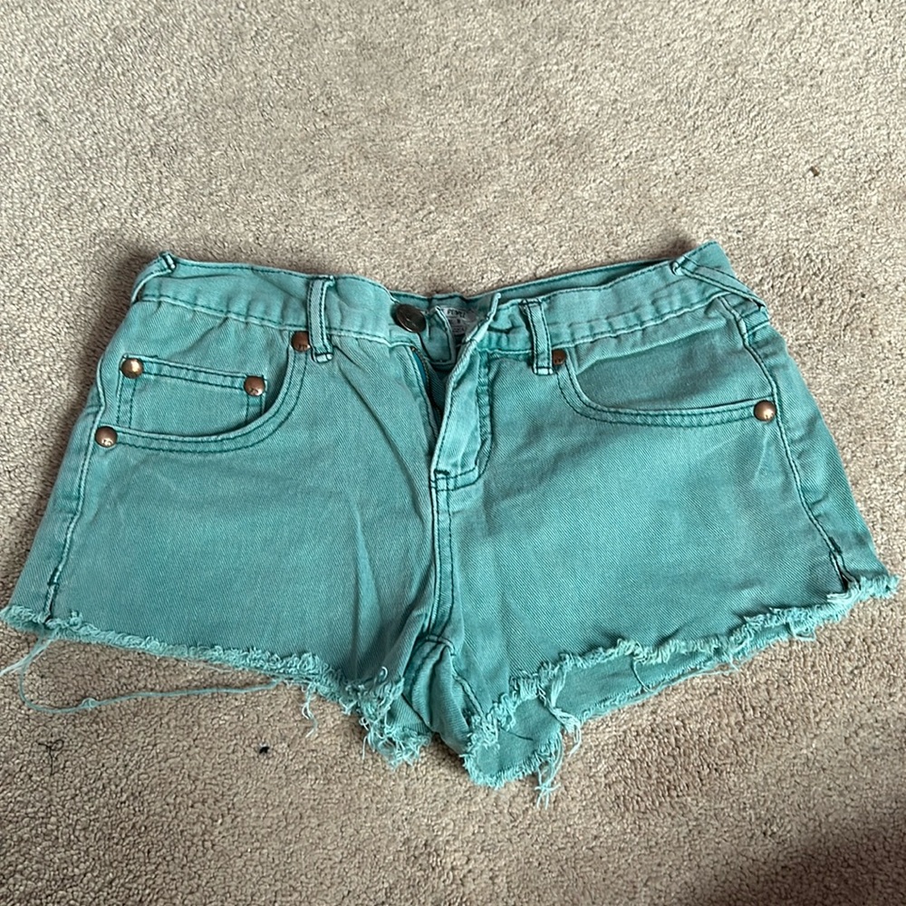 Free people low rise jean shorts